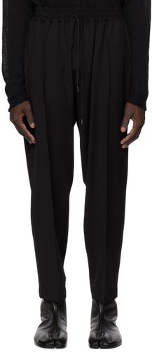 Black Drawstring Trousers - Isabel Benenato - Modalova