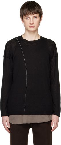 Black Crewneck Sweater - Isabel Benenato - Modalova