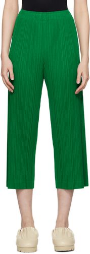 Green Pleats Trousers - Pleats Please Issey Miyake - Modalova