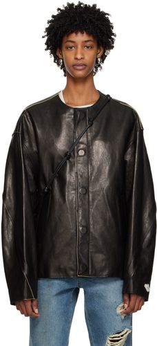 ADER error Black Rio Leather Jacket - ADER error - Modalova