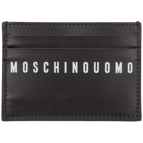 Porta carte di credito portafoglio uomo pelle - Moschino - Modalova